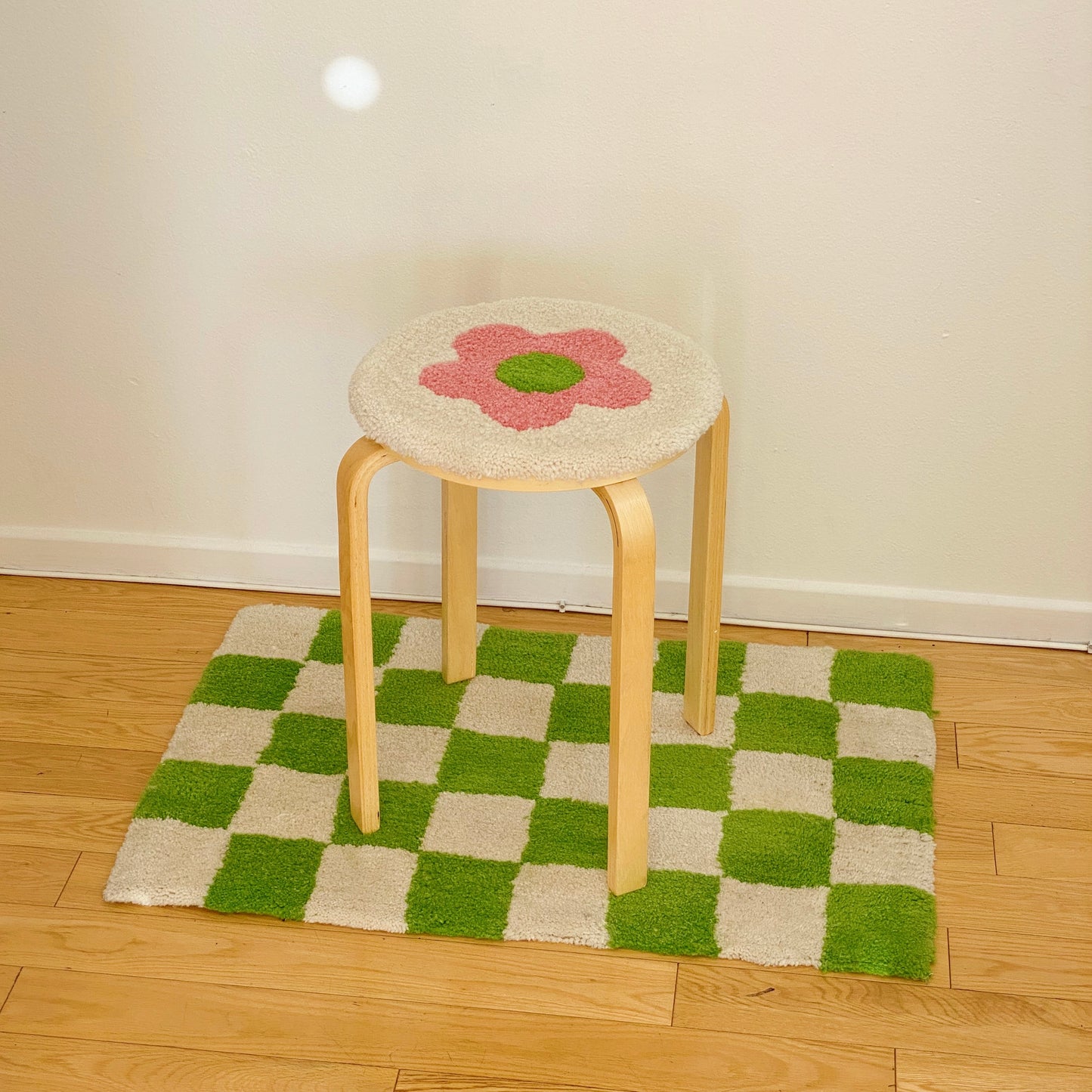 Green Checkered Rug