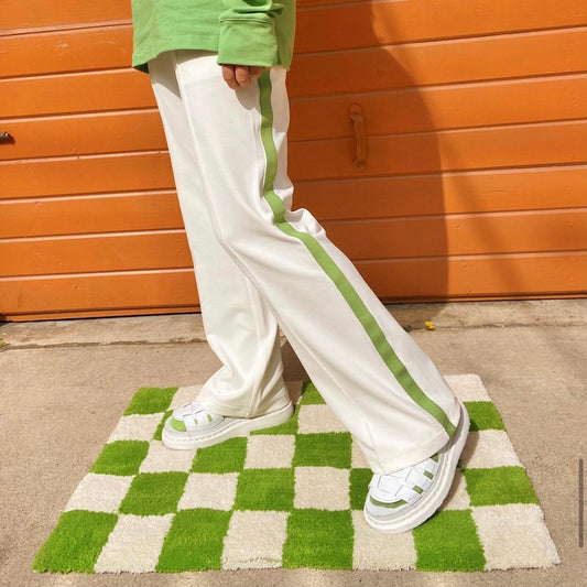 Green Checkered Rug