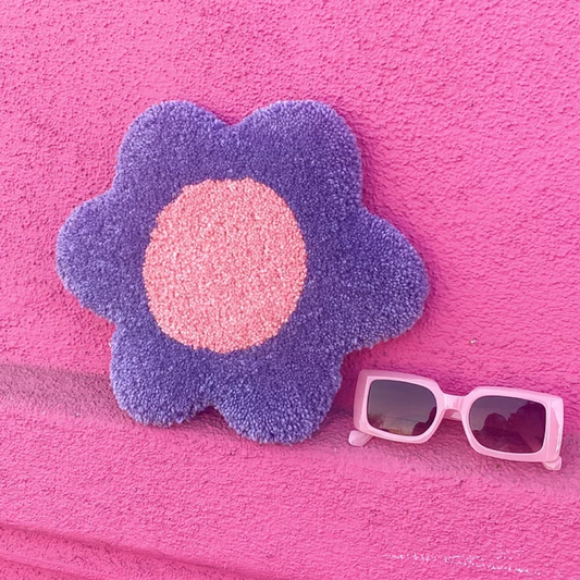 Purple Mini Flower Rug