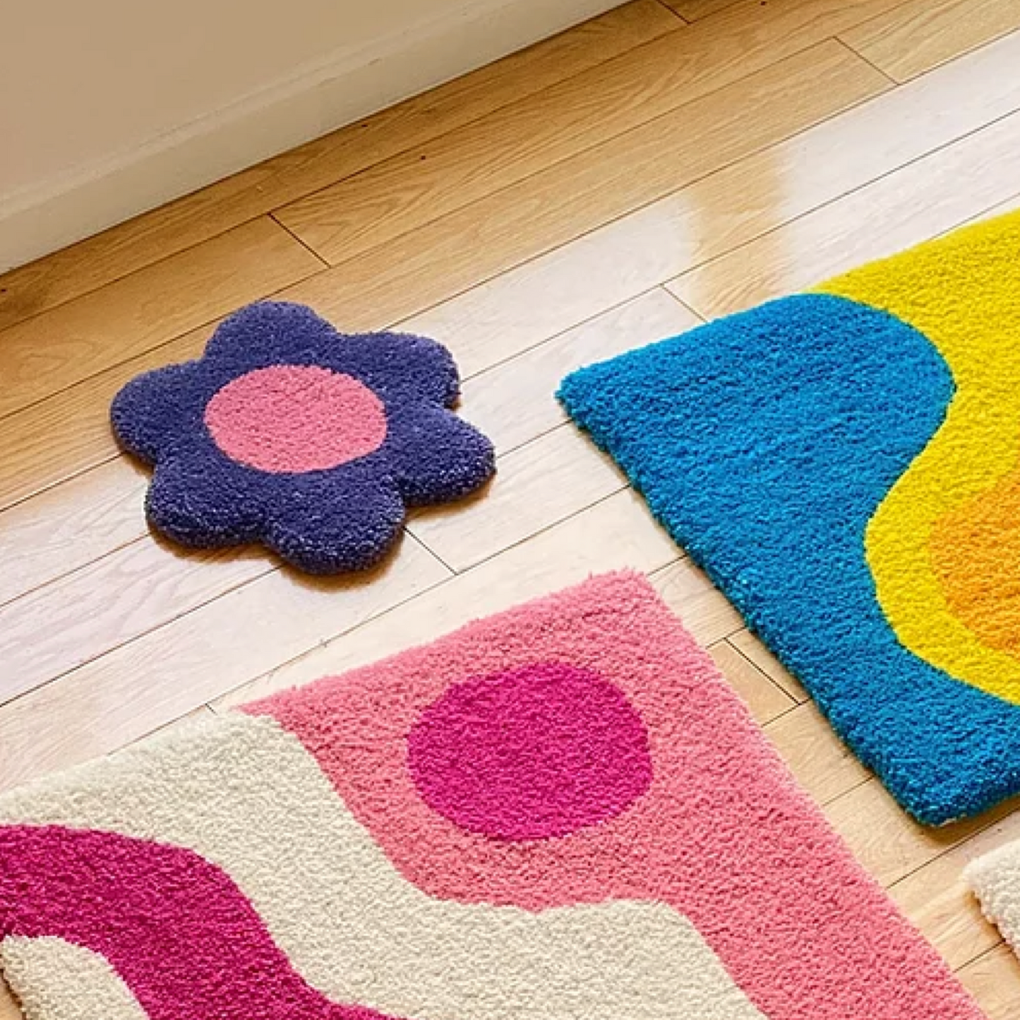 Purple Mini Flower Rug