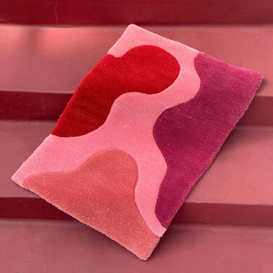Pink Wave Rug